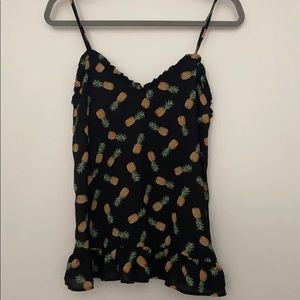 REDUCED! Monteau Pineapple Print Tank Top - small